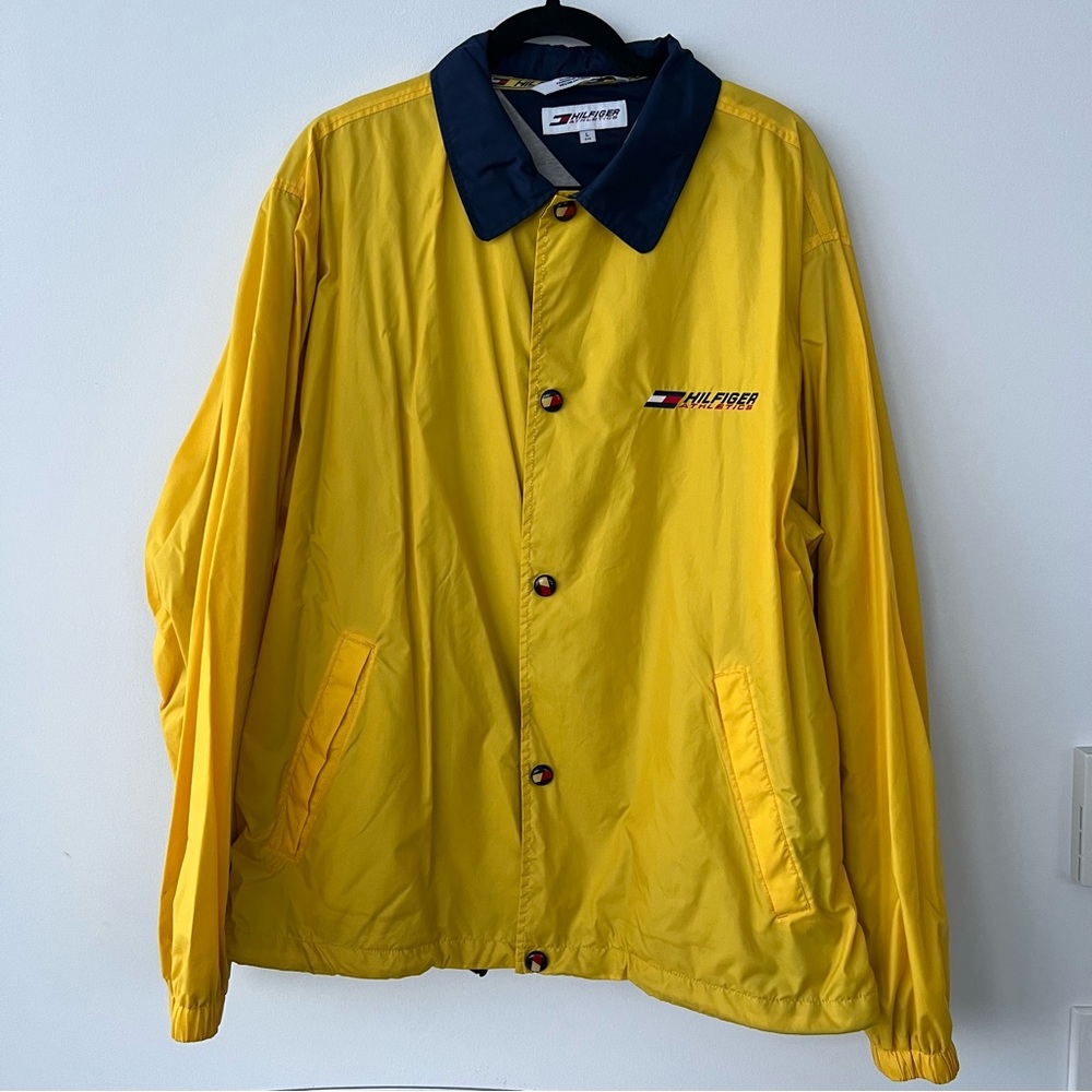 Vintage Tommy Hilfiger Lined Jacket Windbreaker Boat Yellow